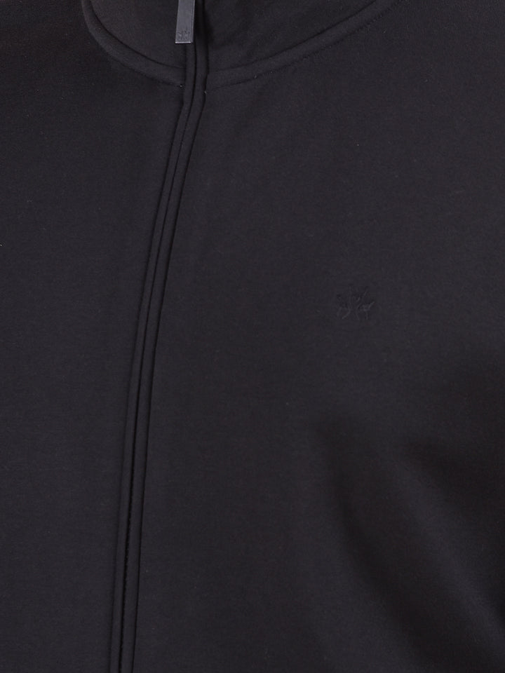 Solid Zip High Neck Jacket