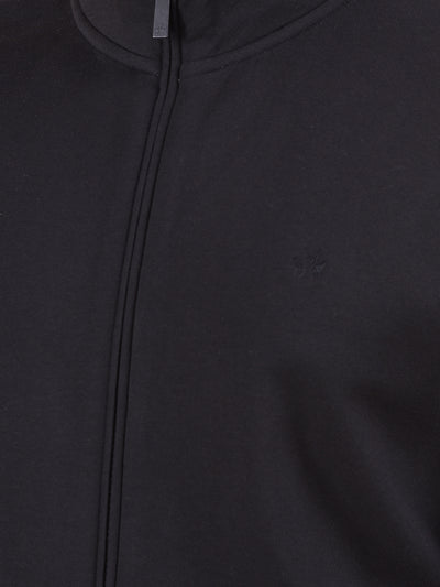 Solid Zip High Neck Jacket