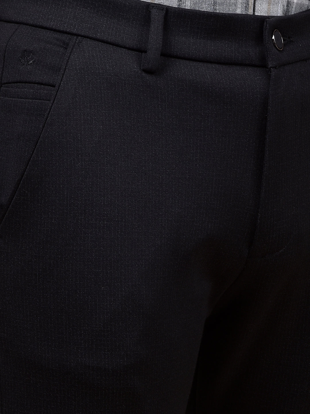 Classic Black Tailored Slim Trousers
