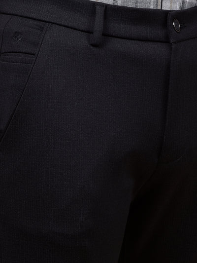 Classic Black Tailored Slim Trousers