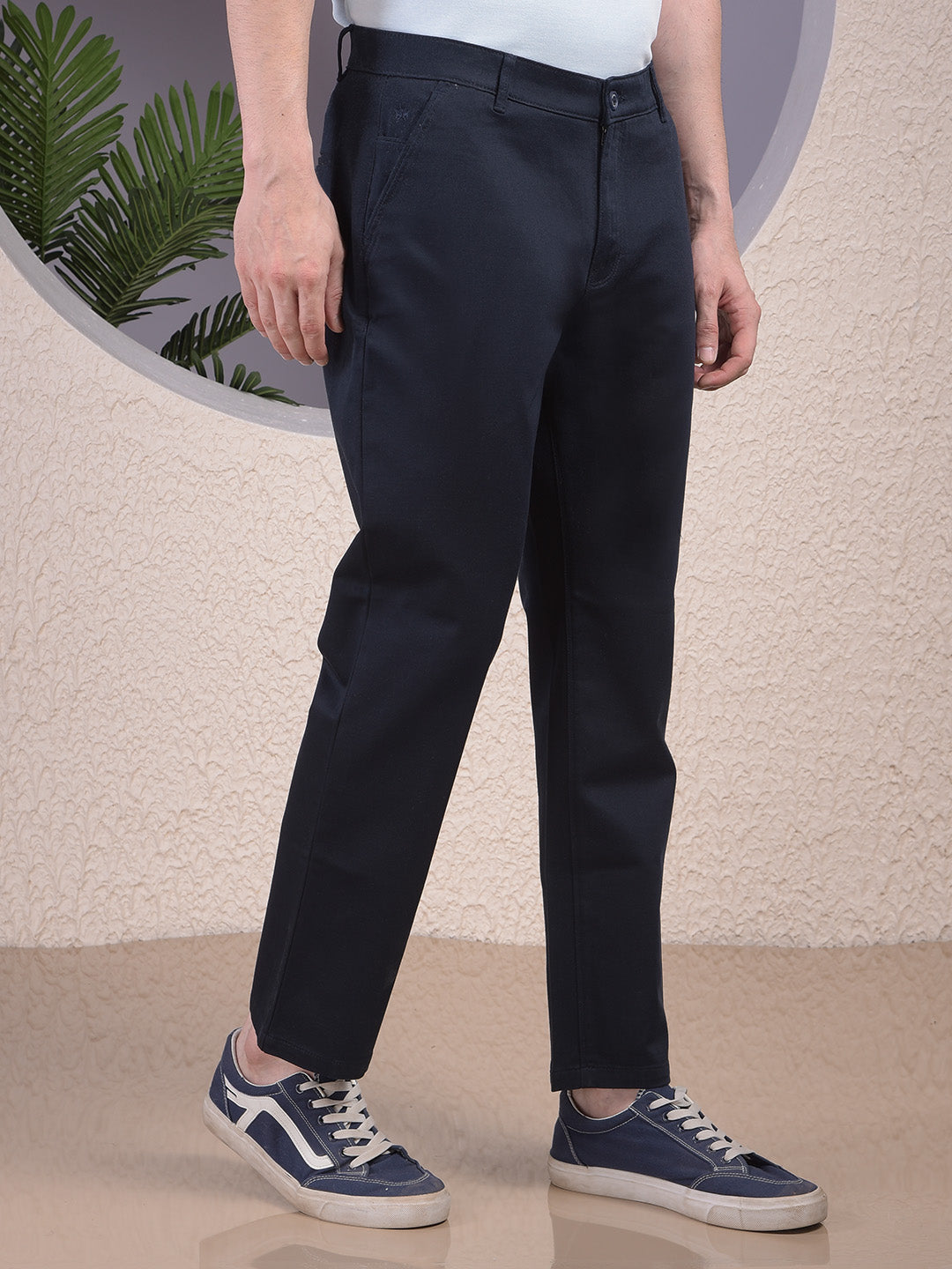 Navy Blue Chino Trousers
