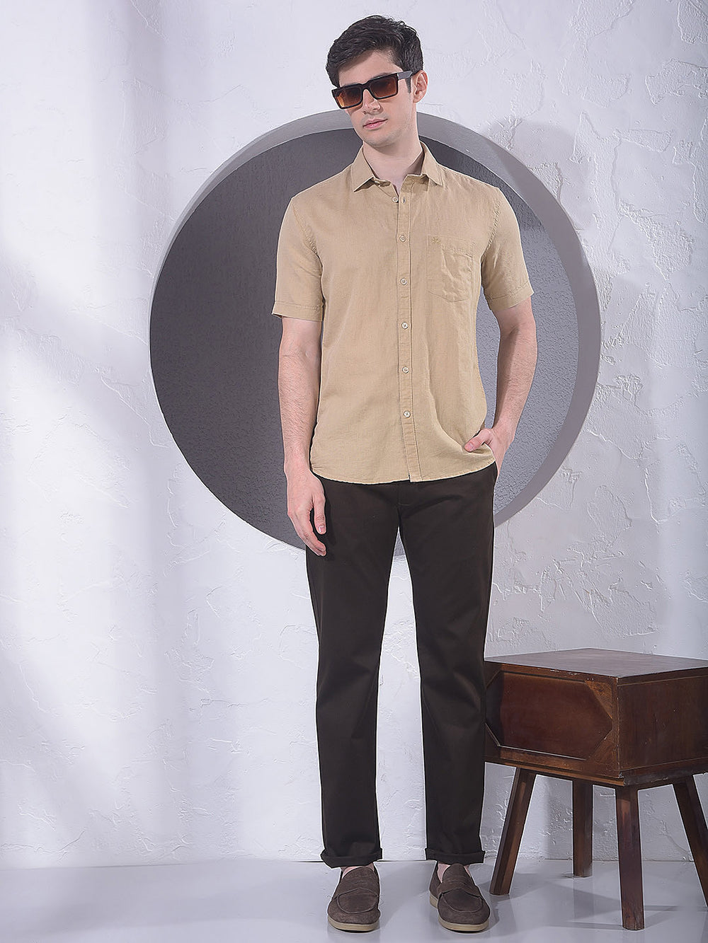 Rich Brown Straight Trousers