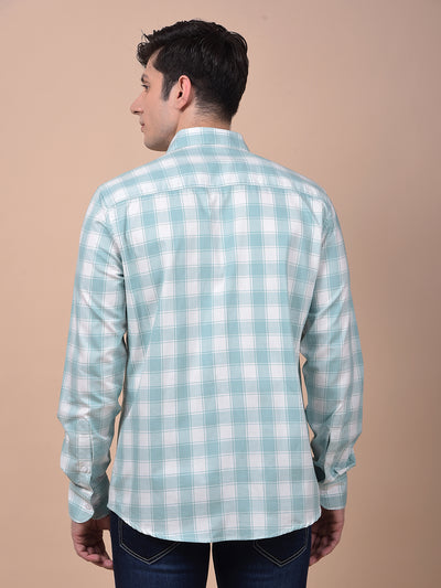Green Checked 100% Cotton Shirt