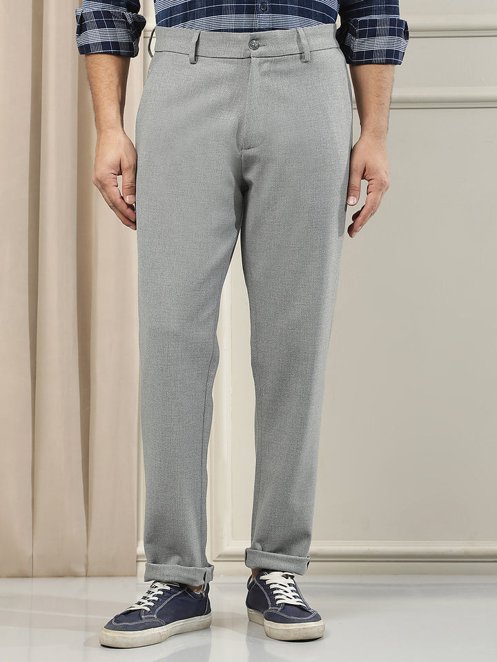 Signature Smoke Grey Dobby Trousers