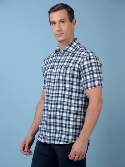 Green Checked 100% Cotton Shirt
