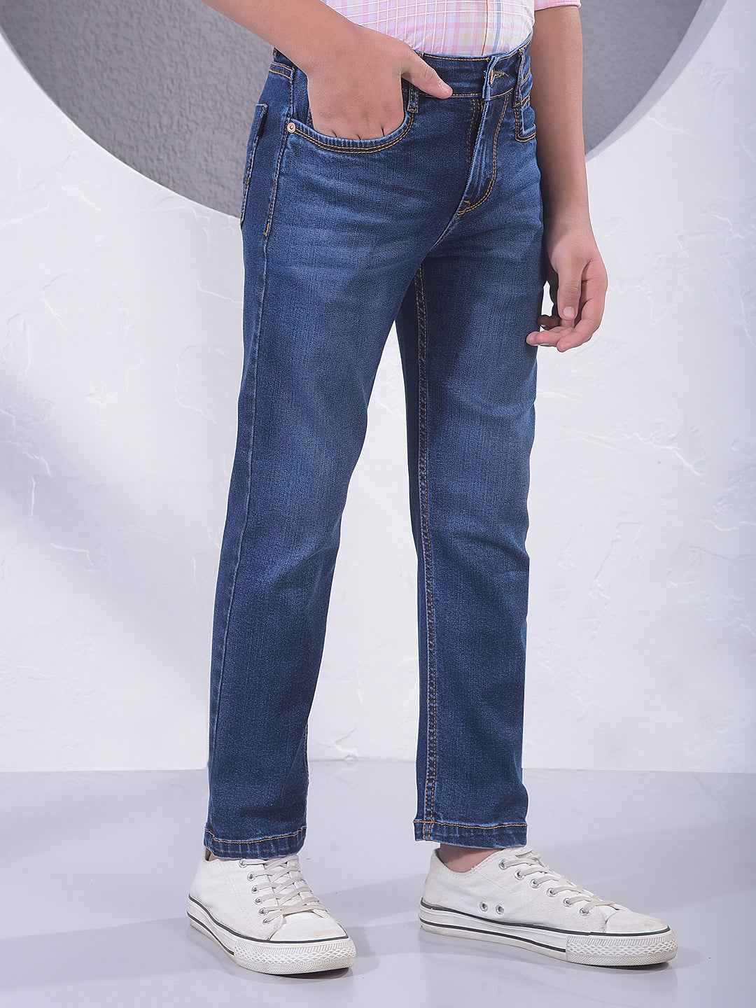 Azure Blue Contemporary Jeans
