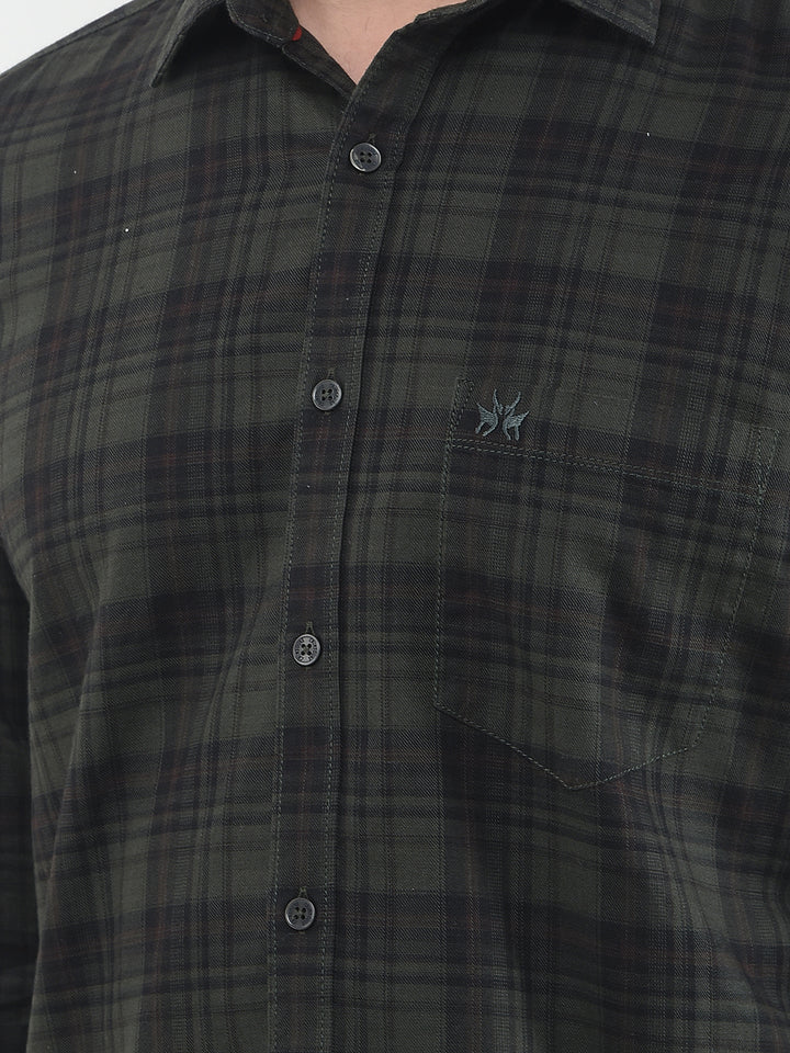Apex Hunter Green Checked 100% Cotton Shirt