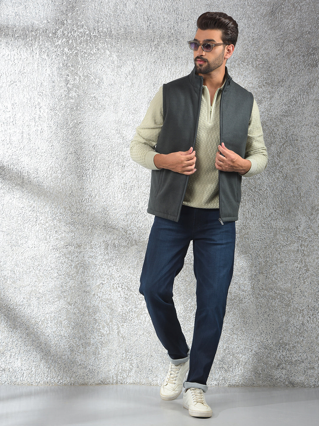 Green Sleeveless Puffer Jacket