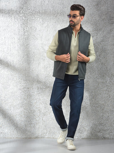 Green Sleeveless Puffer Jacket