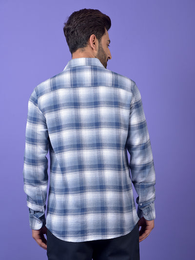 Grey Checked 100% Cotton Shirt