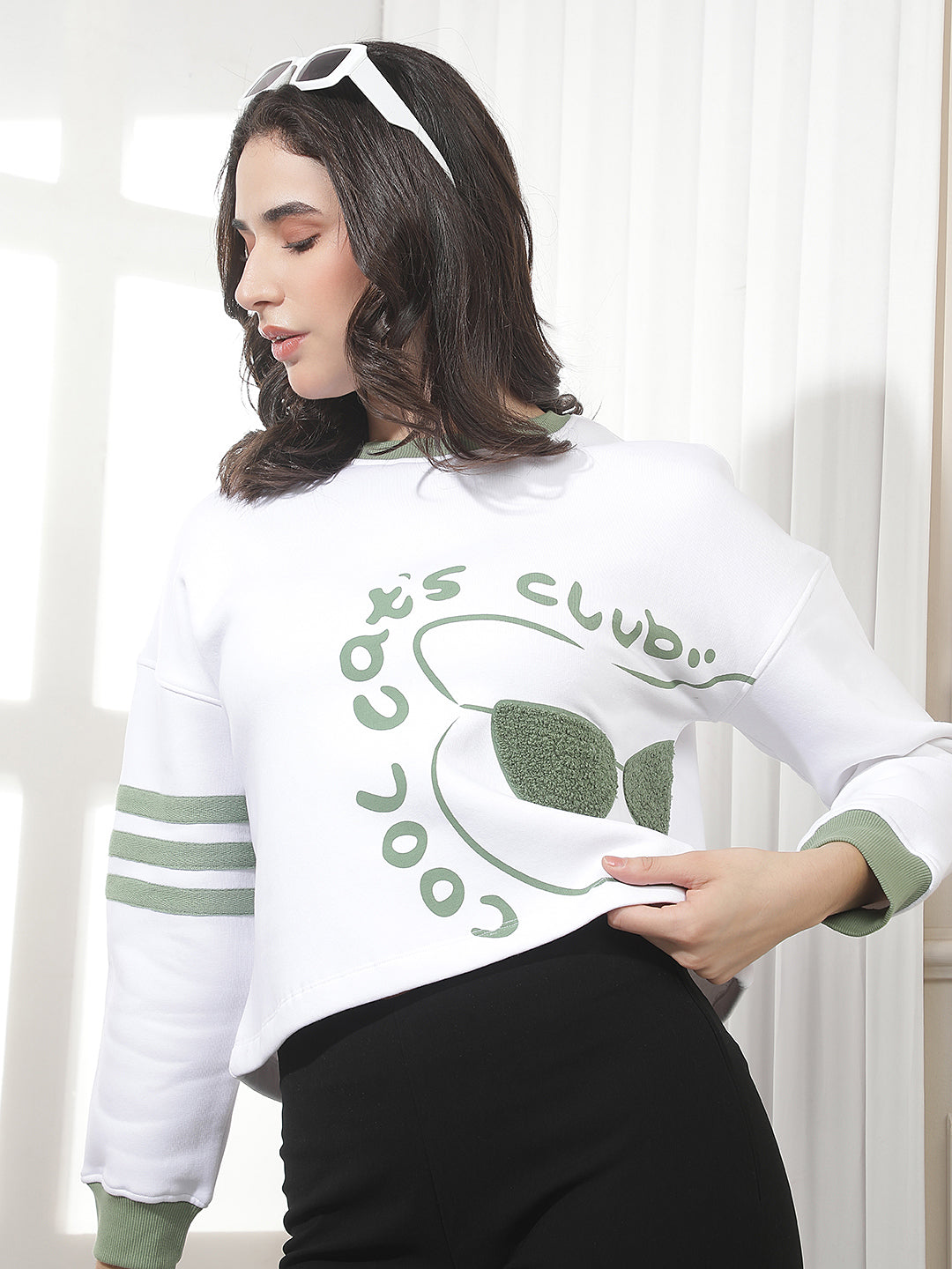 Off White Graphic Print Sweatshirt