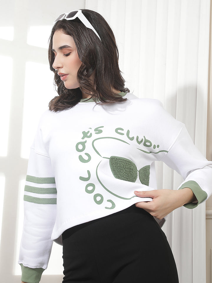 Off White Graphic Print Sweatshirt