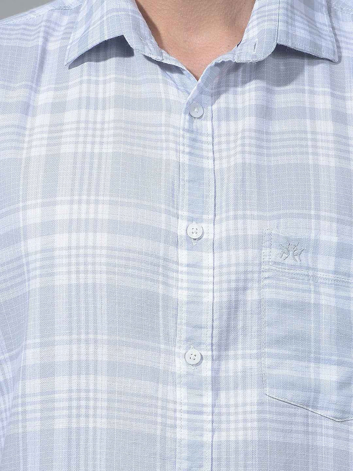Grey Checked 100% Cotton Shirt