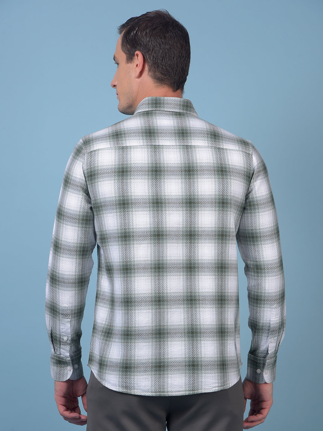 Green Checked 100% Cotton Shirt
