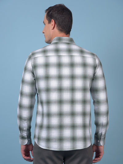 Green Checked 100% Cotton Shirt