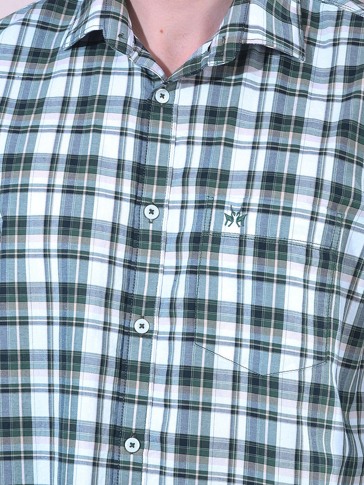 Green Checked 100% Cotton Shirt