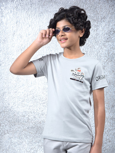 Grey Typographic Print T-Shirt