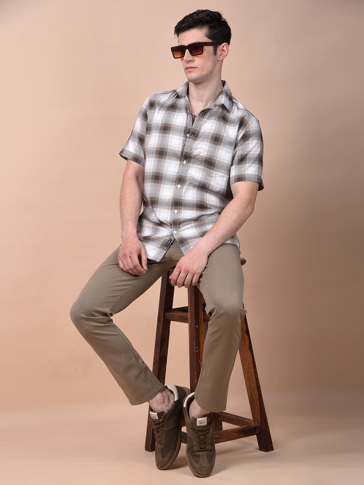 Elevated Khaki Knitted Trousers