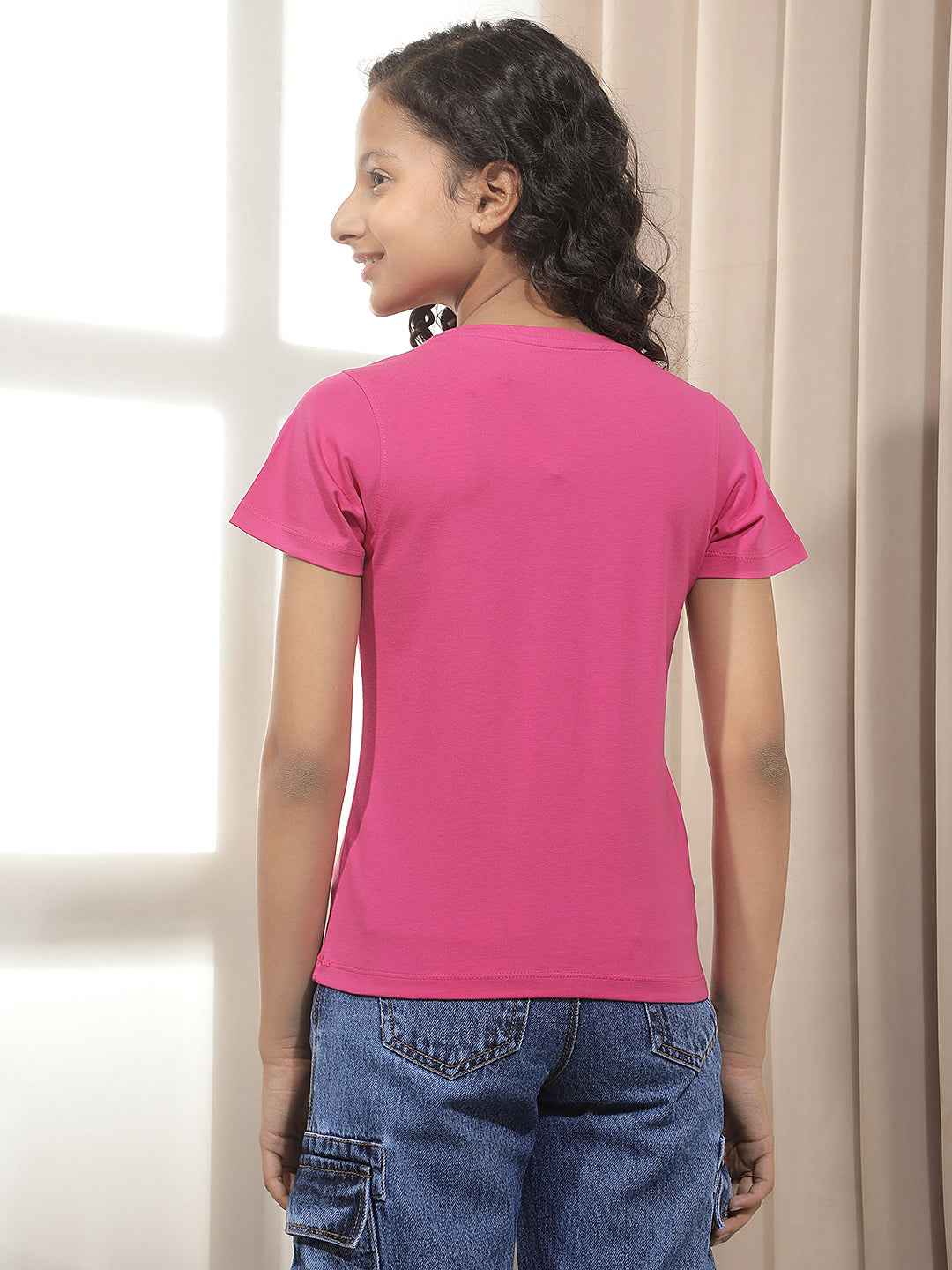 Pink Typographic Print T-Shirt