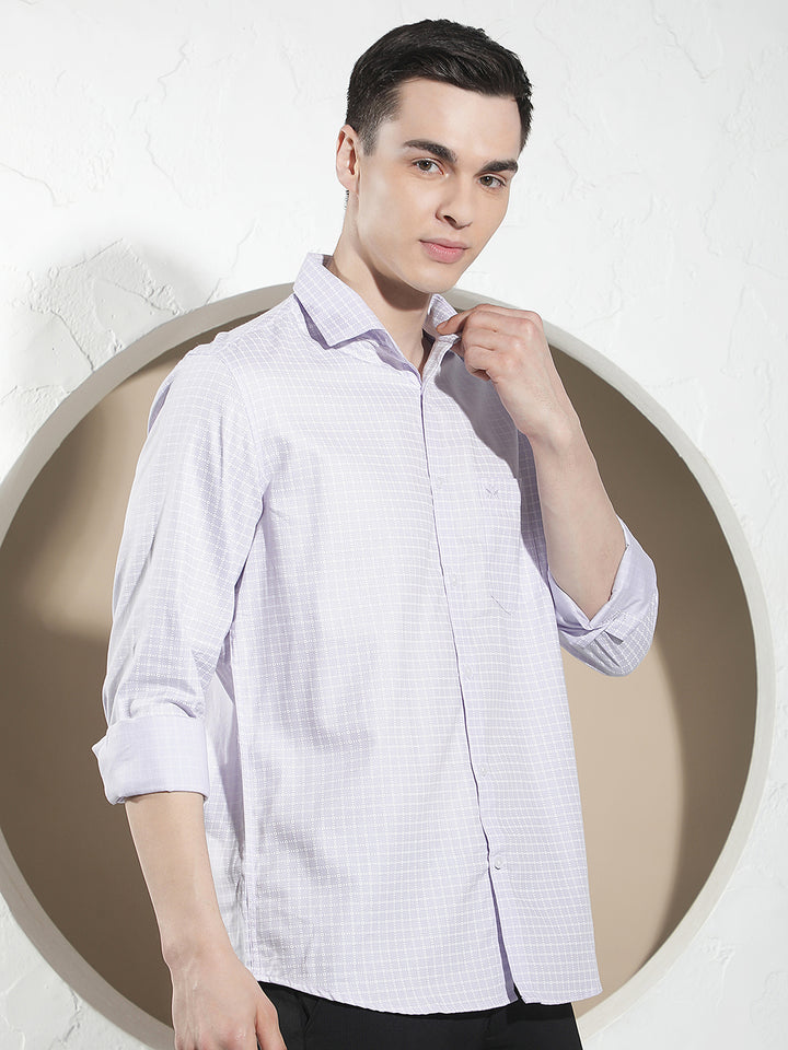 Purple Printed Shirt