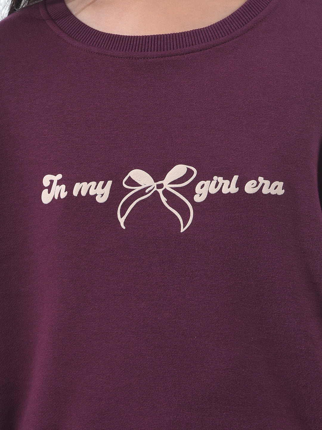 Wine Graphic Print Oversize Knitted Sweatshirt