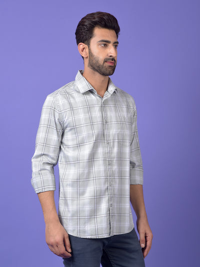 Green Checked 100% Cotton Shirt