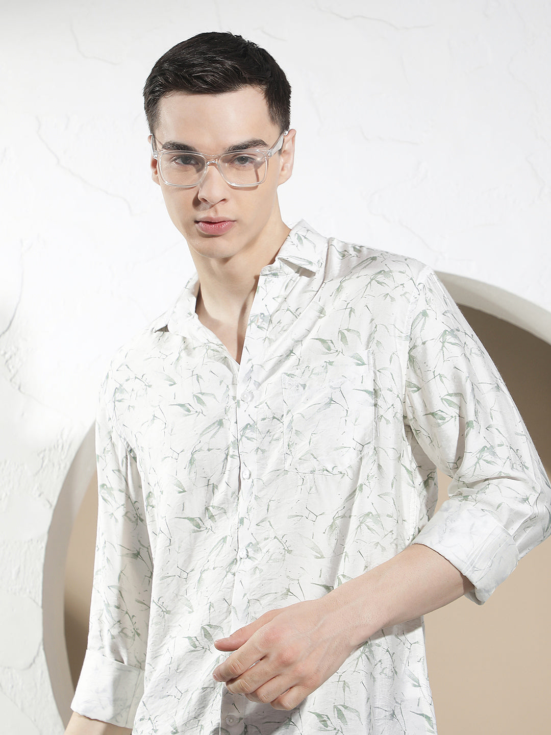 Green Floral Print Shirt