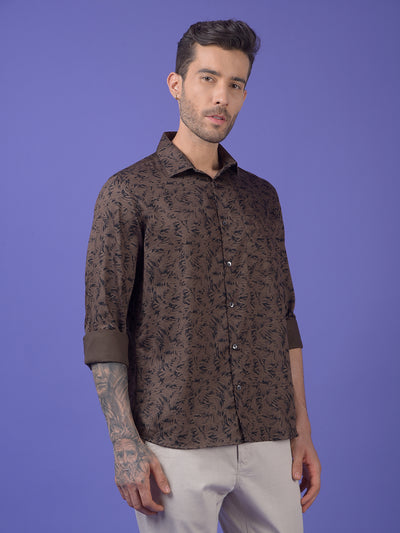 Brown Printed Shirt