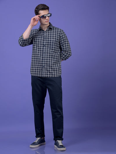 Black Checked 100% Cotton Shirt