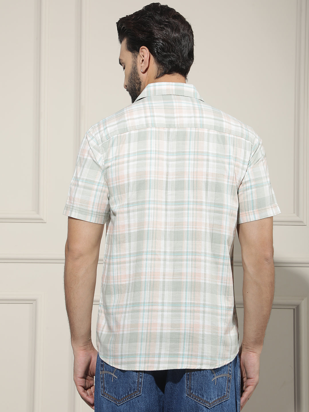 Multi-Color Checked 100% Cotton Shirt
