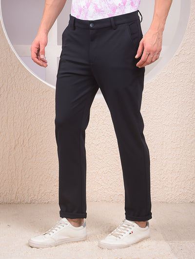 Navy Blue Elegant Trousers
