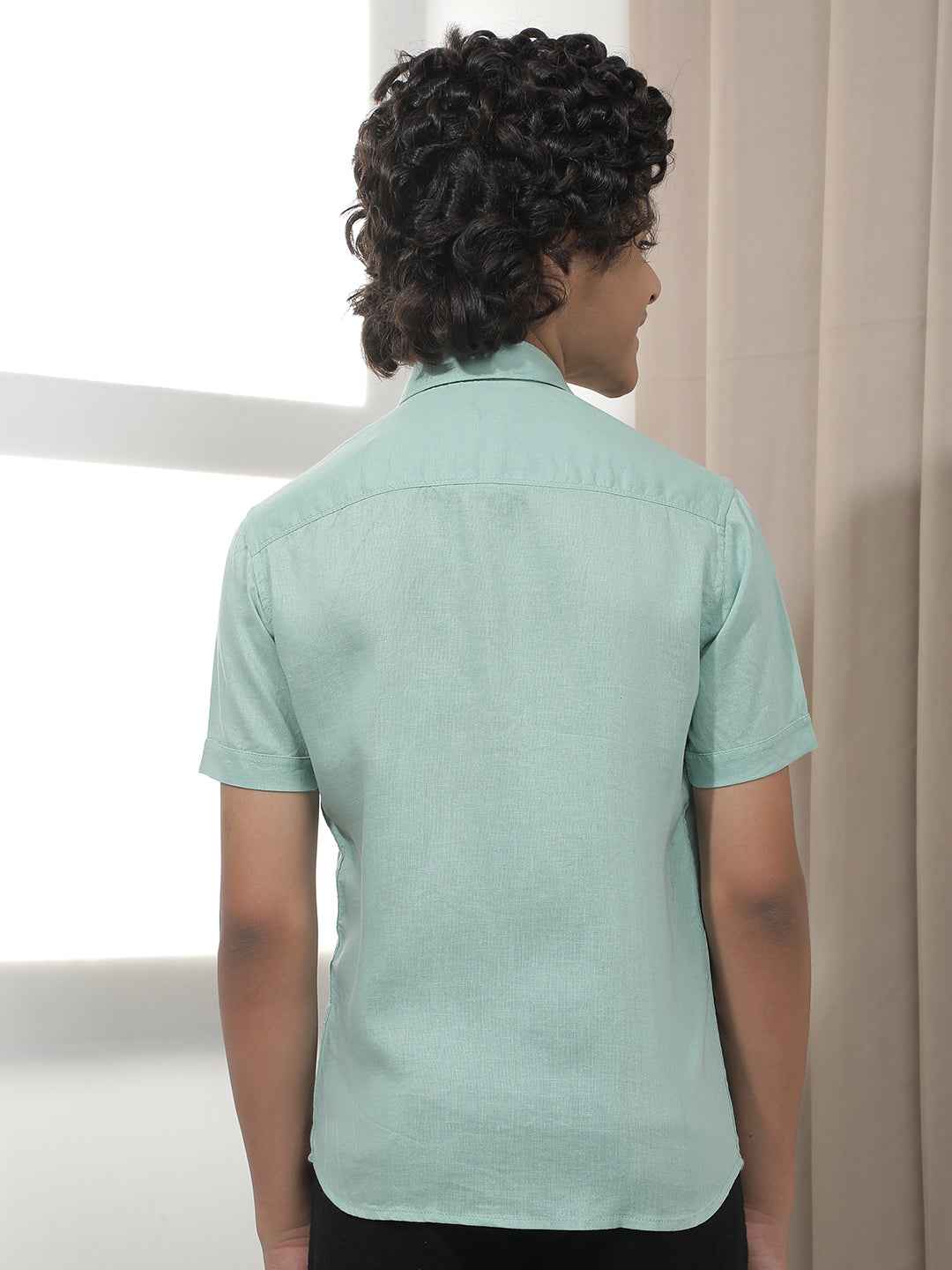 Mint Mist Green Linen Shirt