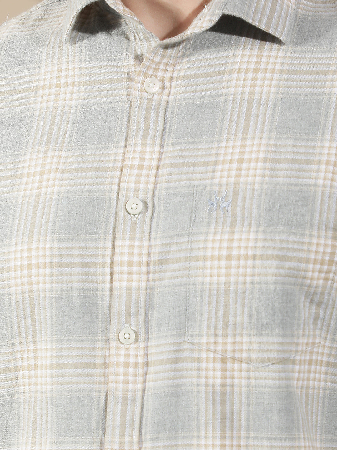 Fawn 100% Cotton Checked Shirt