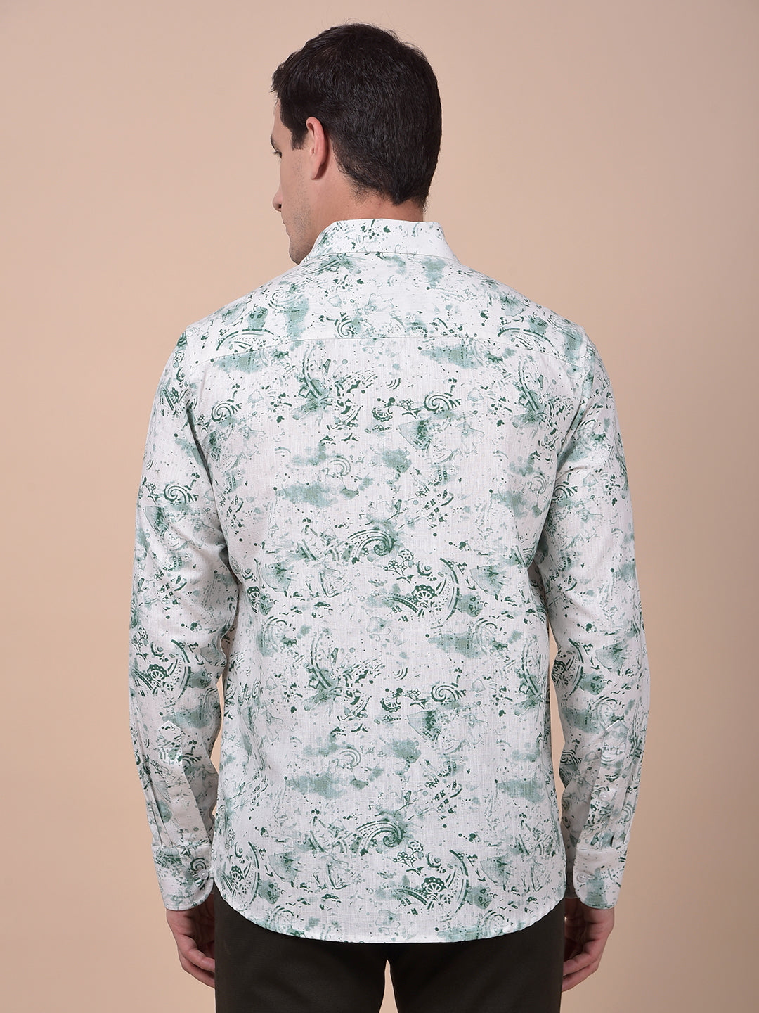 Sleek Silhouette Green Printed Shirt