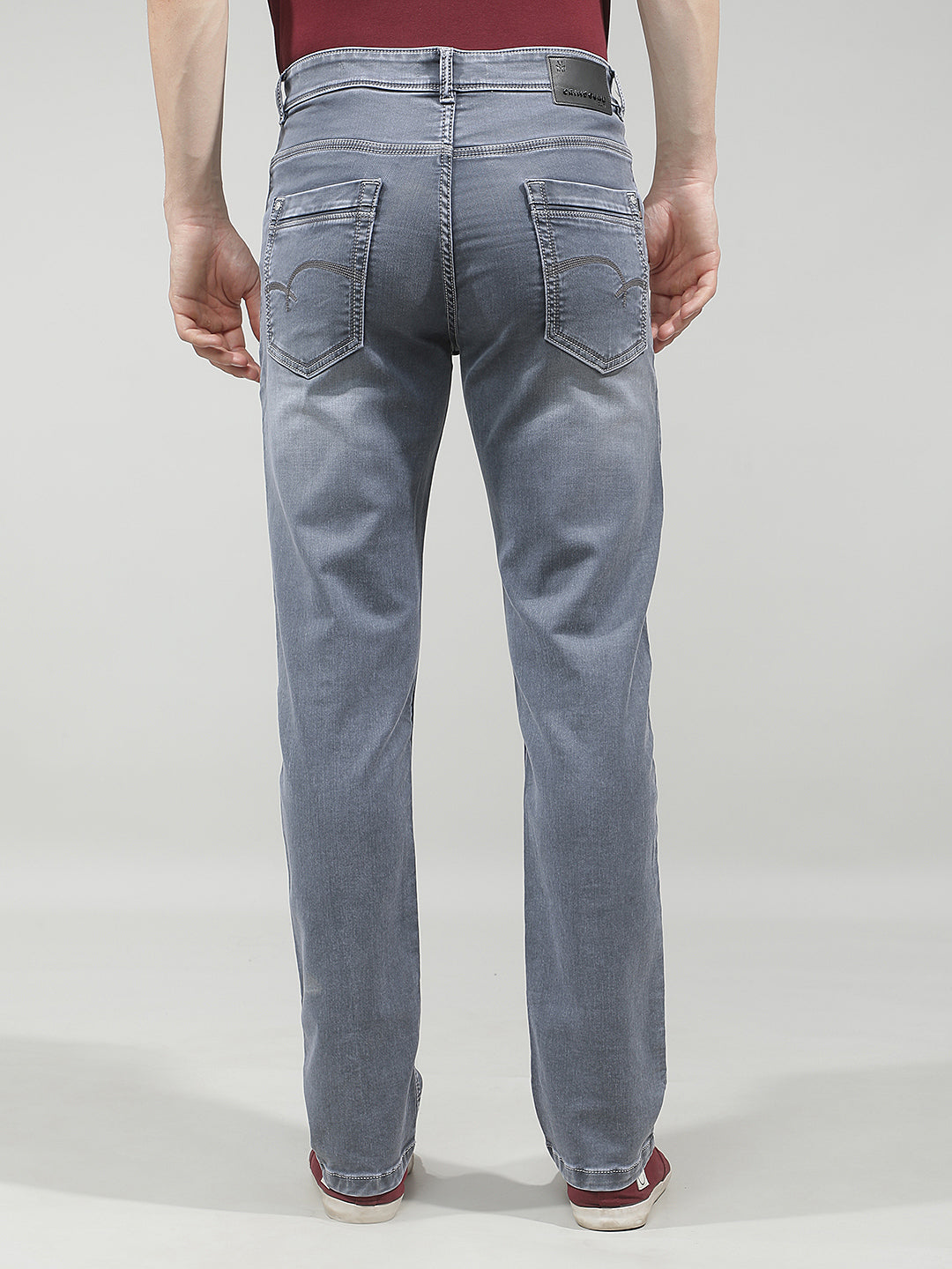 Sleek Graphite Grey Straight Jeans
