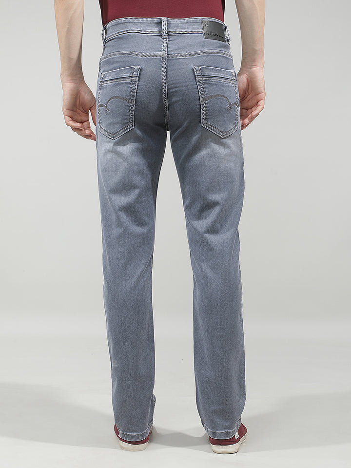 Sleek Graphite Grey Straight Jeans