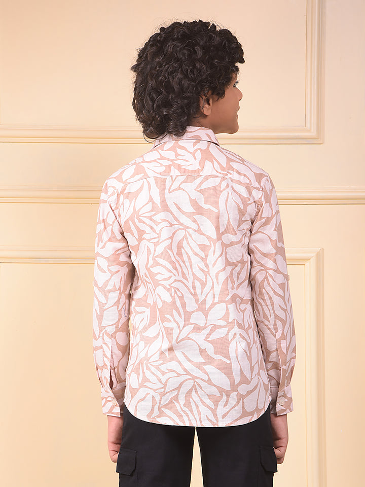 Pink Printed 100% Cotton Shirt