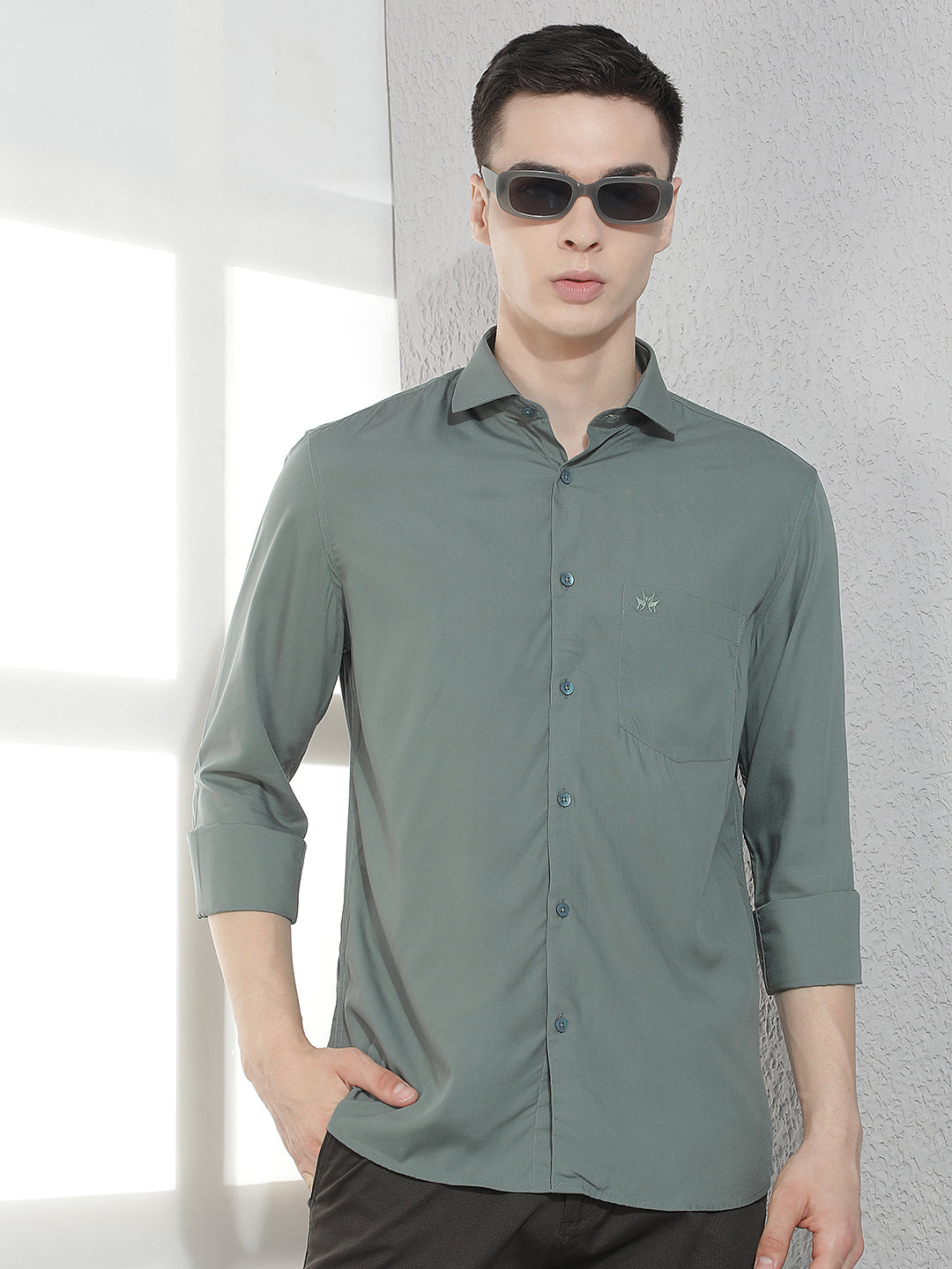Dapper Sage Green Modal Shirt