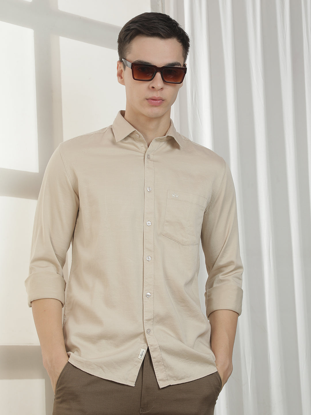 Structured Beige Shirt