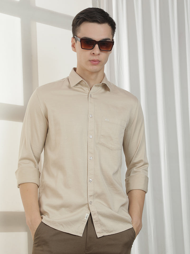 Structured Beige Shirt
