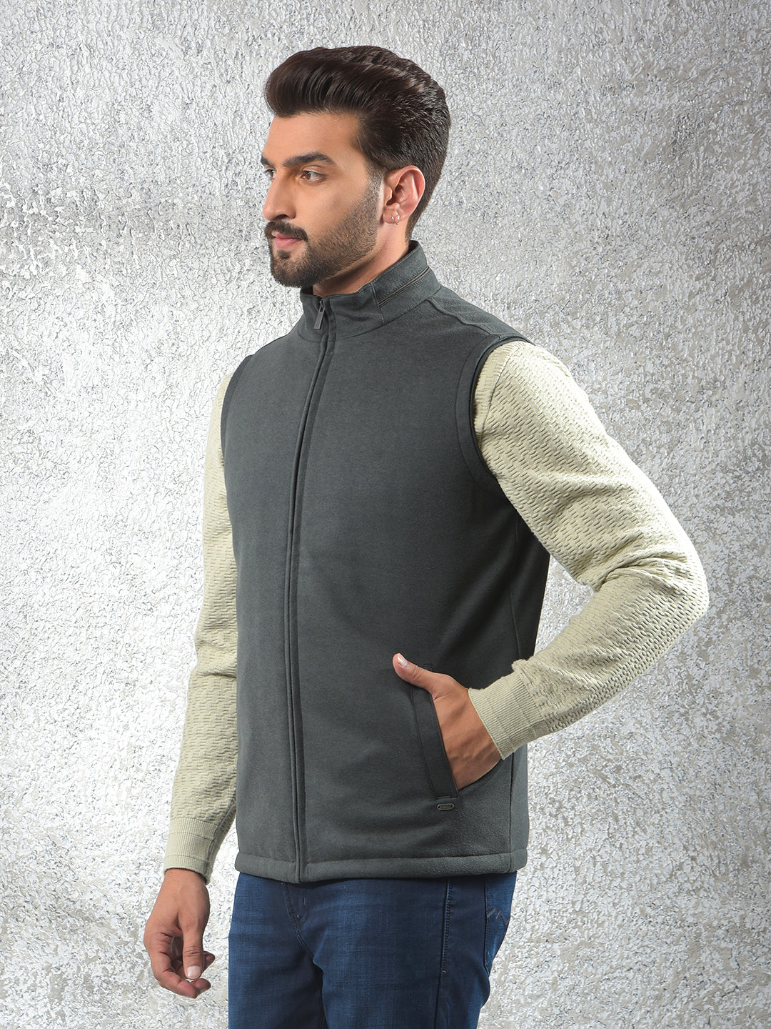 Green Sleeveless Puffer Jacket