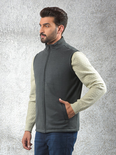 Green Sleeveless Puffer Jacket