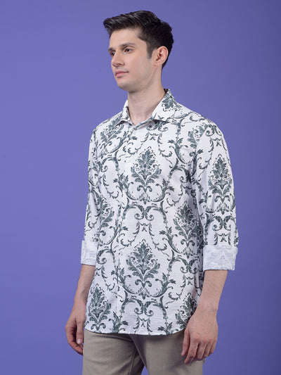 Green Floral Print Shirt