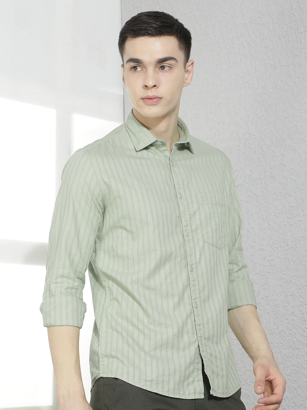Green Striped Shirt
