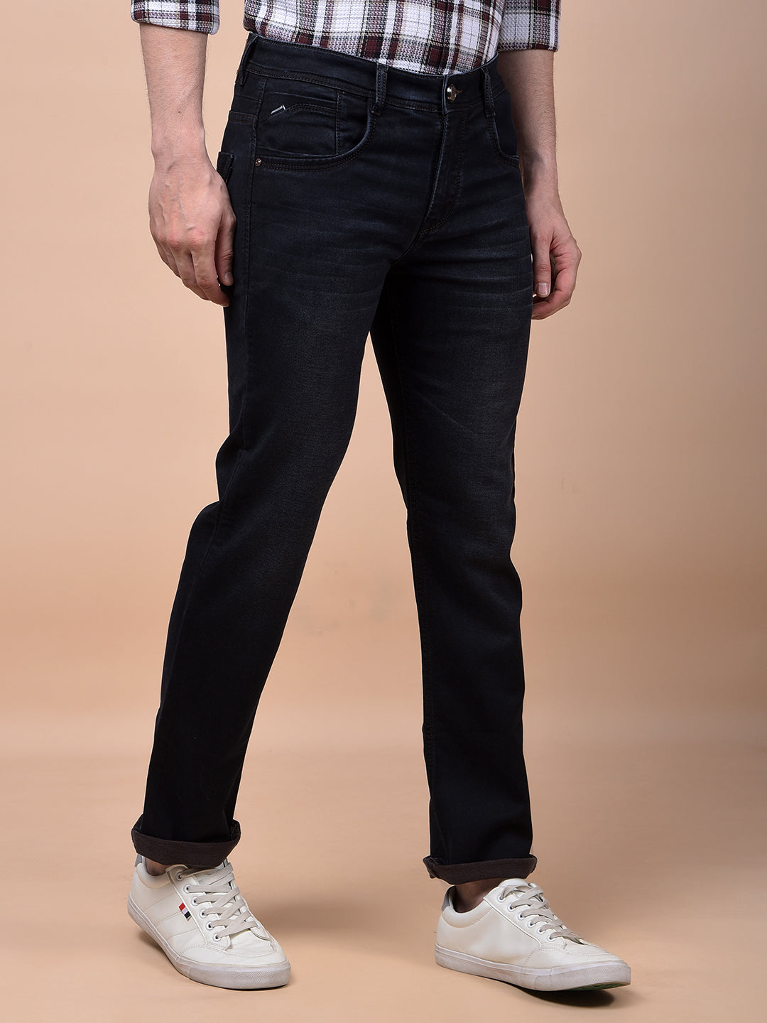 Sleek Silhouette Black Straight Jeans