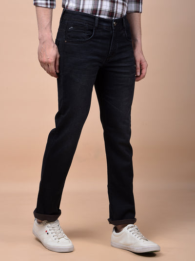 Sleek Silhouette Black Straight Jeans