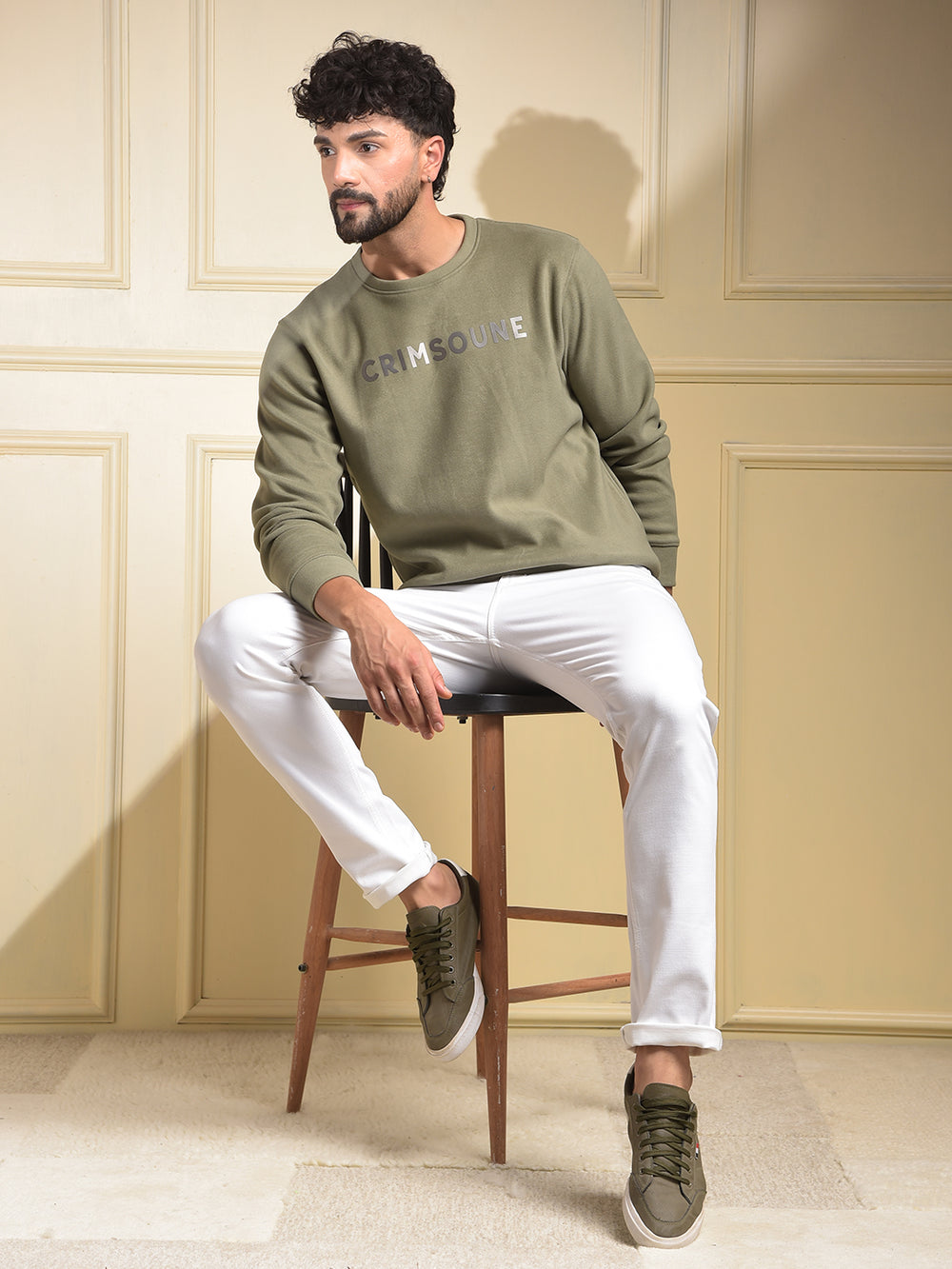 Green Embellished Sweatshirt