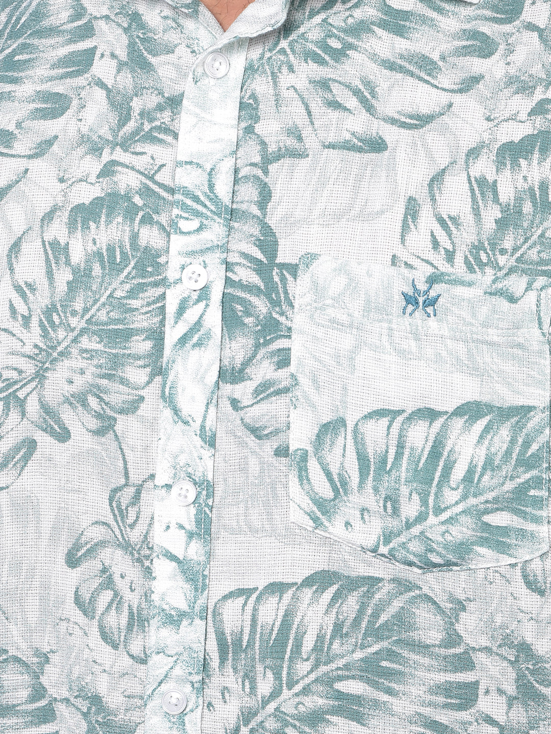 Green Floral Print Shirt
