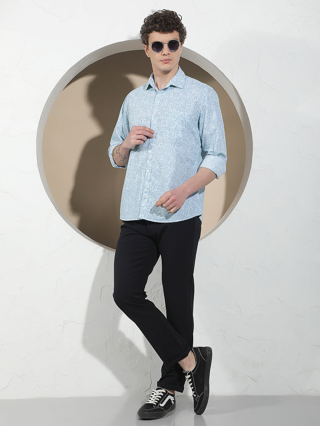 Glacier Blue Printed Shirt