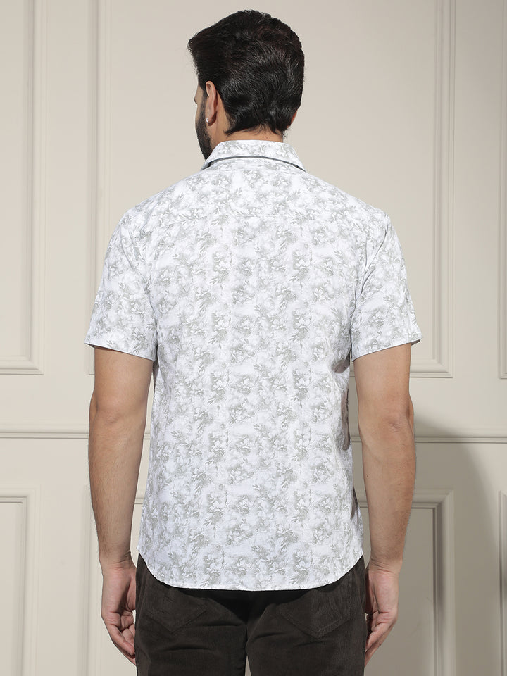 Green Floral Print Shirt
